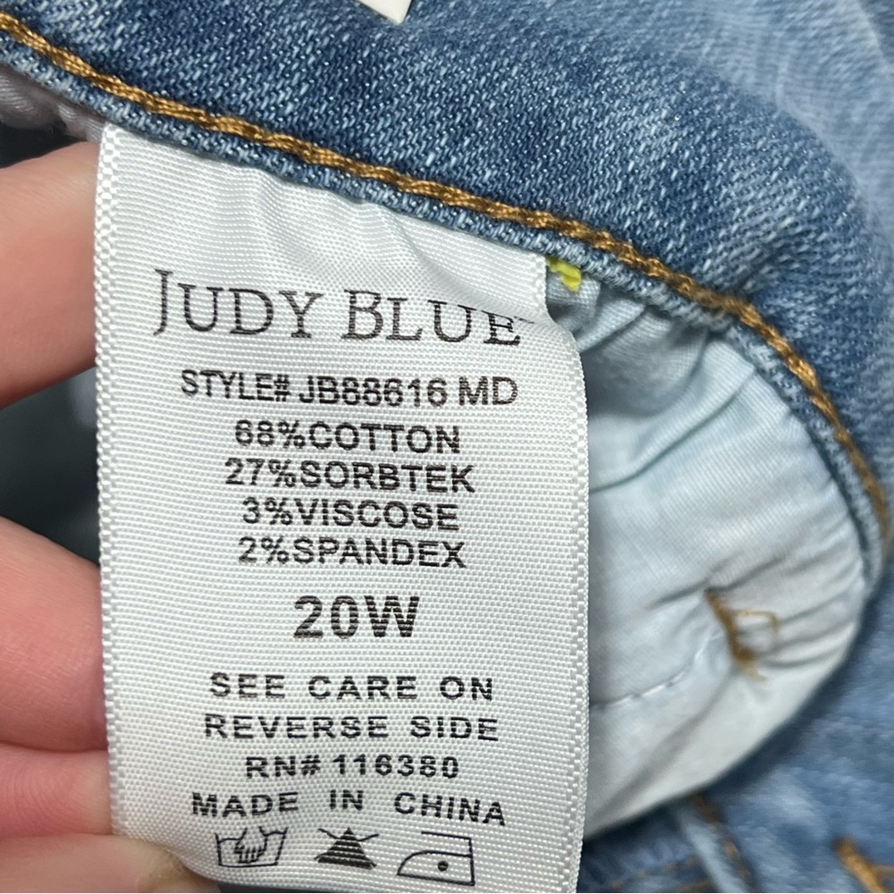 Judy Blue Jeans Womens 20W Wide Leg Crop Capri Stretch Style JB88616 New W/flaw - Picture 6 of 13